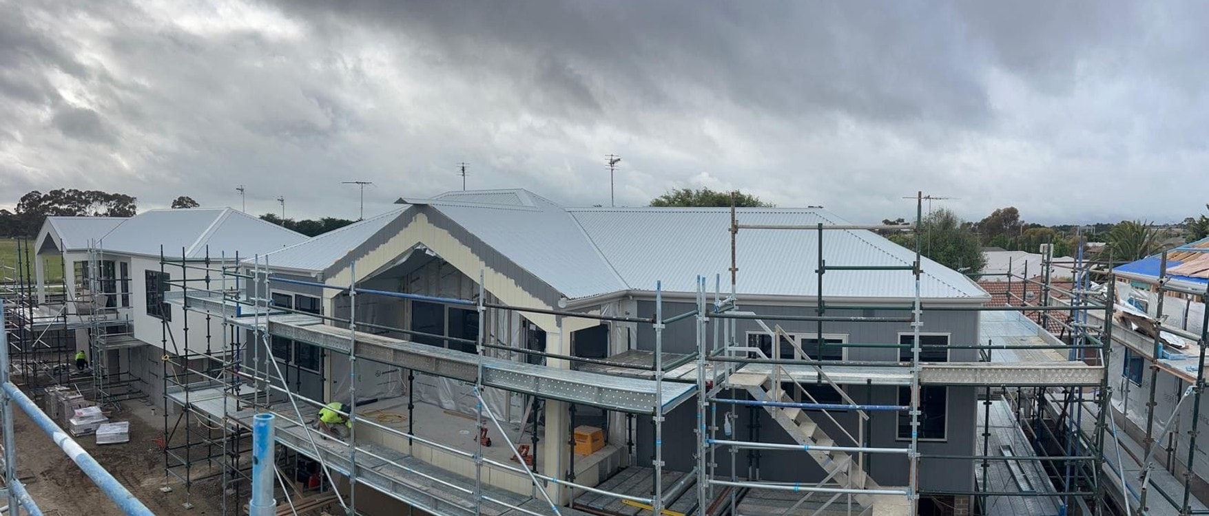 Geelong social housing construction site